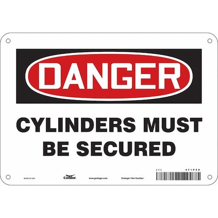 Condor Safety Sign, 7 in Height, 10 in Width, Aluminum, Vertical Rectangle, English, 471P58 471P58
