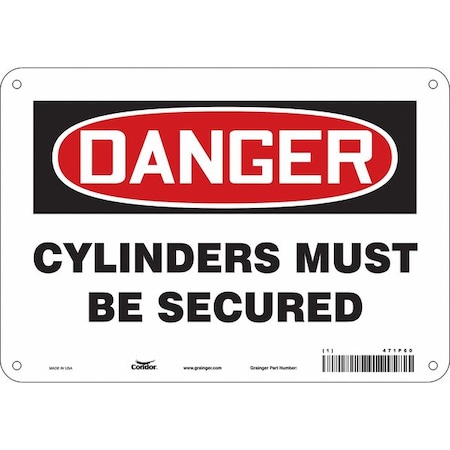 Condor Safety Sign, 7 in Height, 10 in Width, Polyethylene, Vertical Rectangle, English, 471P60 471P60