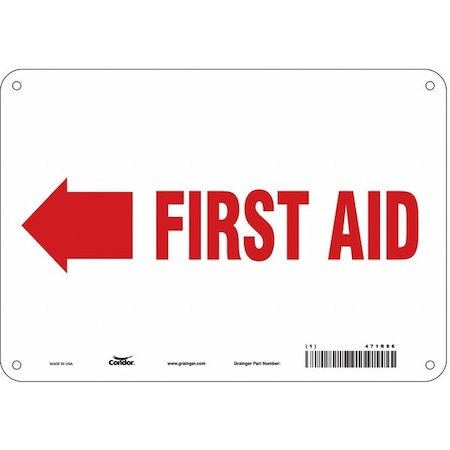 Condor First Aid, 10 in W x 7 in H, Vertical Rectangle, Polyethylene, 471R86 471R86
