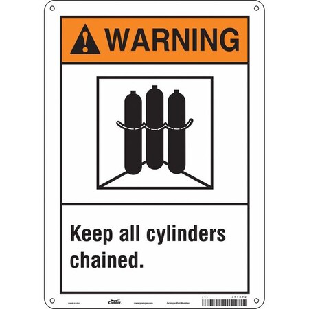 Condor Safety Sign, 14 in Height, 10 in Width, Aluminum, Vertical Rectangle, English, 471R72 471R72