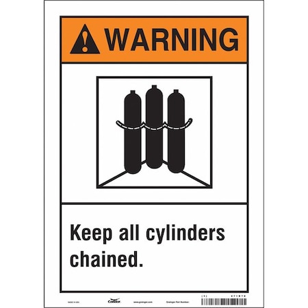 Condor Safety Sign, 14 in Height, 10 in Width, Vinyl, Vertical Rectangle, English, 471R76 471R76