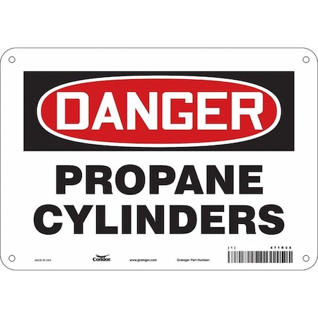 Condor Safety Sign, 7 in Height, 10 in Width, Aluminum, Vertical Rectangle, English, 471R08 471R08