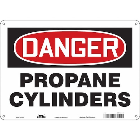 Condor Safety Sign, 10 in Height, 14 in Width, Polyethylene, Horizontal Rectangle, English, 471R11 471R11