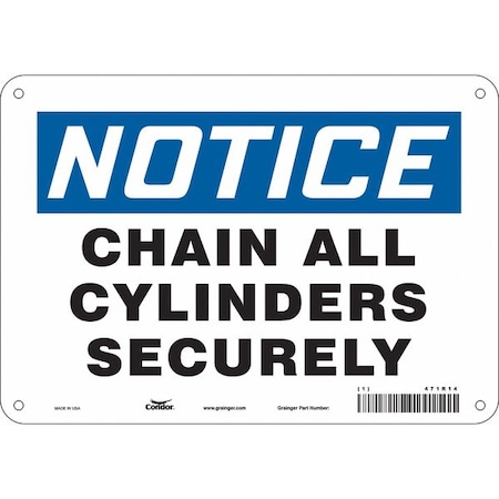 Condor Safety Sign, 7 in Height, 10 in Width, Aluminum, Vertical Rectangle, English, 471R14 471R14