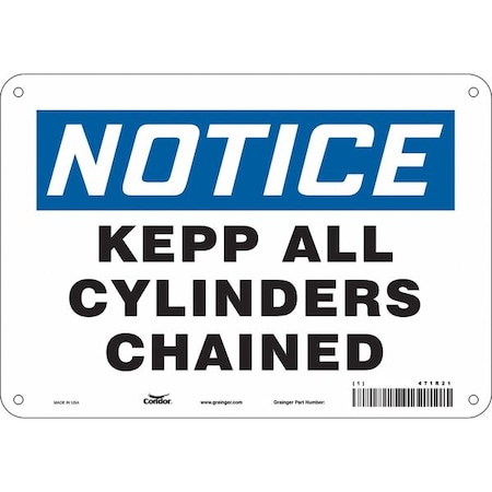 Condor Safety Sign, 7 in Height, 10 in Width, Aluminum, Vertical Rectangle, English, 471R21 471R21