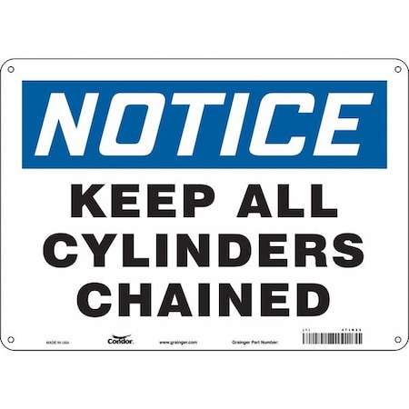 Condor Safety Sign, 10 in Height, 14 in Width, Aluminum, Horizontal Rectangle, English, 471R22 471R22