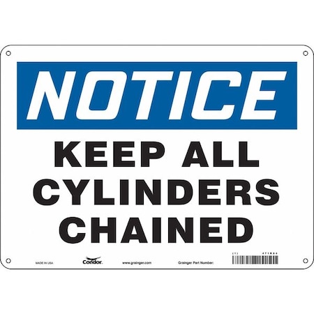 Condor Safety Sign, 10 in Height, 14 in Width, Polyethylene, Horizontal Rectangle, English, 471R24 471R24