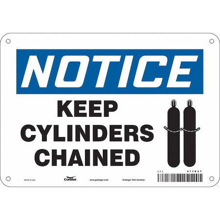 Condor Safety Sign, 7 in Height, 10 in Width, Aluminum, Vertical Rectangle, English, 471R27 471R27