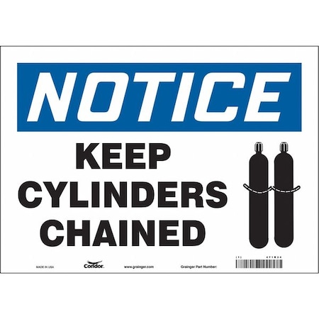 Condor Safety Sign, 10 in Height, 14 in Width, Vinyl, Horizontal Rectangle, English, 471R34 471R34