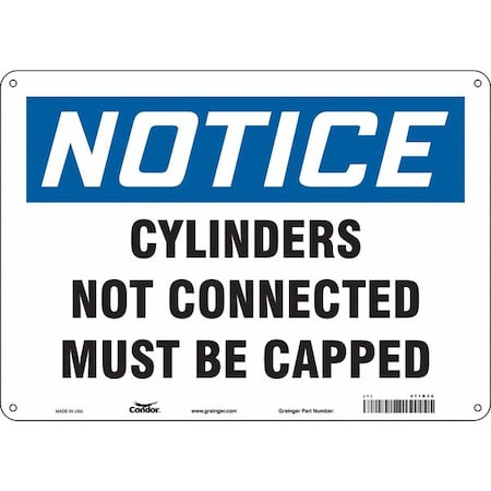 Condor Safety Sign, 10 in Height, 14 in Width, Aluminum, Horizontal Rectangle, English, 471R36 471R36