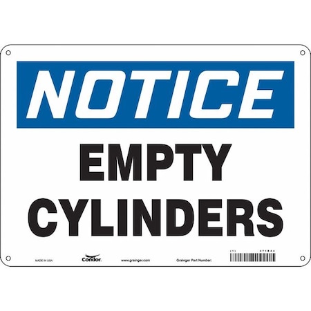 Condor Safety Sign, 10 in Height, 14 in Width, Polyethylene, Horizontal Rectangle, English, 471R44 471R44