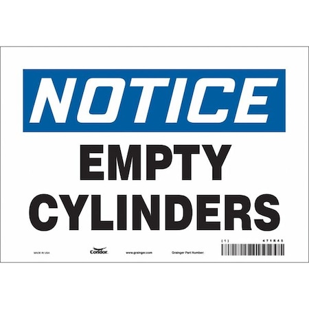 Condor Safety Sign, 7 in Height, 10 in Width, Vinyl, Vertical Rectangle, English, 471R45 471R45