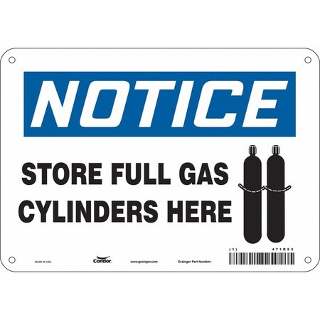 Condor Safety Sign, 7 in Height, 10 in Width, Aluminum, Vertical Rectangle, English, 471R53 471R53