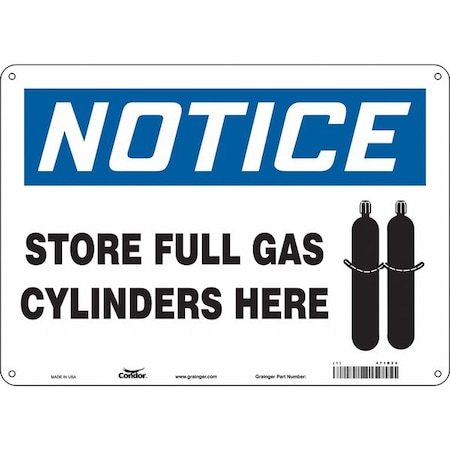 Condor Safety Sign, 10 in Height, 14 in Width, Aluminum, Horizontal Rectangle, English, 471R54 471R54