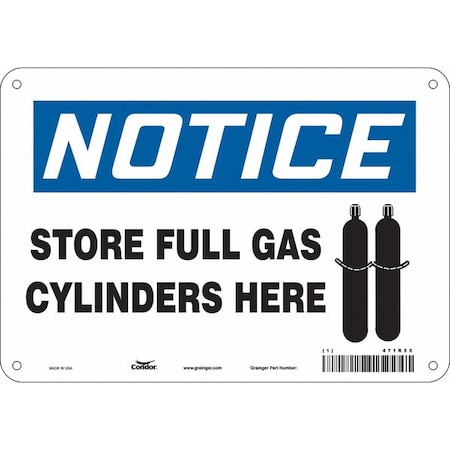 Condor Safety Sign, 7 in Height, 10 in Width, Polyethylene, Vertical Rectangle, English, 471R55 471R55