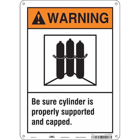 Condor Safety Sign, 14 in Height, 10 in Width, Aluminum, Vertical Rectangle, English, 471R66 471R66