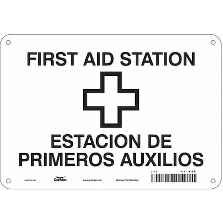 Condor First Aid Station/Estacion De Primeros Auxilios, 10 in x 7 in, Vertical Rectangle, Aluminum, 471T86 471T86