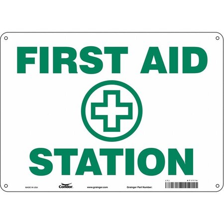 Condor First Aid Station, 14 in W x 10 in H, Horizontal Rectangle, Polyethylene, 471T74 471T74