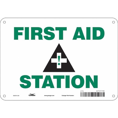 Condor First Aid Station, 10 in W x 7 in H, Vertical Rectangle, Polyethylene, 471T79 471T79