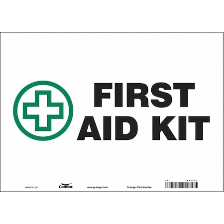 Condor First Aid Kit, 14 in W x 10 in H, Horizontal Rectangle, Vinyl, 471T21 471T21