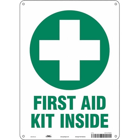 Condor First Aid Kit Inside, 10 in W x 14 in H, Vertical Rectangle, Polyethylene, 471T25 471T25