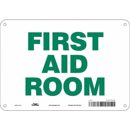 Condor First Aid Room, 10 in W x 7 in H, Vertical Rectangle, Polyethylene, 471T32 471T32
