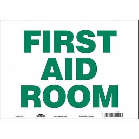 Condor First Aid Room, 14 in W x 10 in H, Horizontal Rectangle, Vinyl, 471T35 471T35