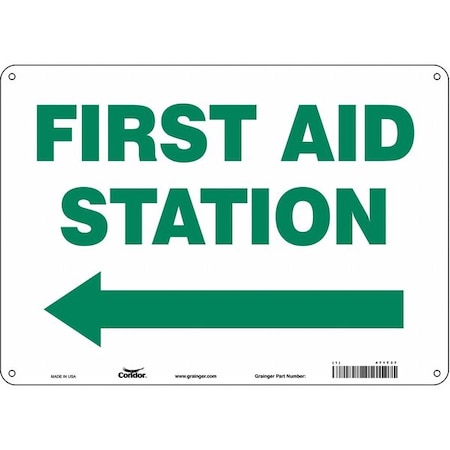 Condor First Aid Station, 14 in W x 10 in H, Horizontal Rectangle, Aluminum, 471T37 471T37