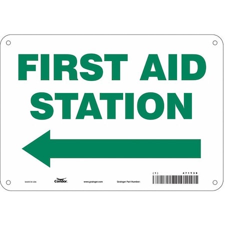 Condor First Aid Station, 10 in W x 7 in H, Vertical Rectangle, Polyethylene, 471T39 471T39