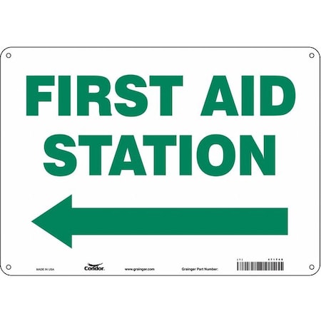 Condor First Aid Station, 14 in W x 10 in H, Horizontal Rectangle, Polyethylene, 471T40 471T40