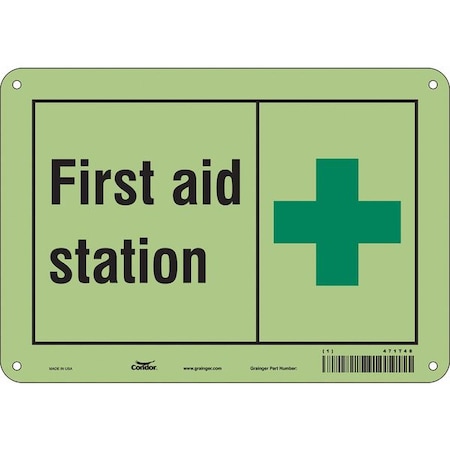 Condor First Aid Station, 10 in W x 7 in H, Vertical Rectangle, Polyethylene, 471T48 471T48
