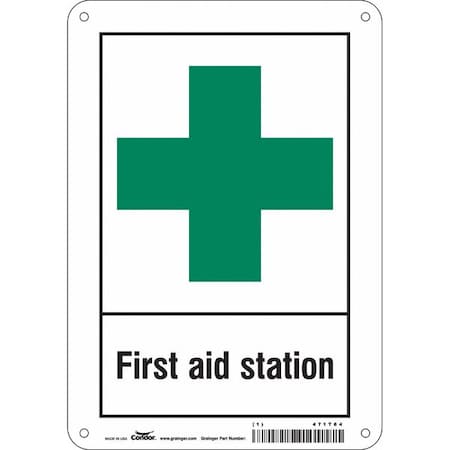 Condor First Aid Station, 7 in W x 10 in H, Horizontal Rectangle, Polyethylene, 471T64 471T64