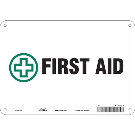 Condor First Aid, 10 in W x 7 in H, Vertical Rectangle, Polyethylene ...