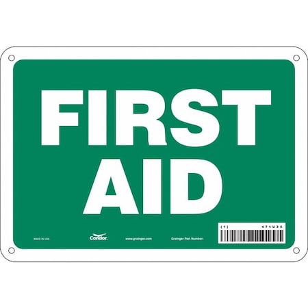 Condor First Aid, 10 in W x 7 in H, Vertical Rectangle, Polyethylene, 471U35 471U35