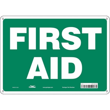 Condor First Aid, 14 in W x 10 in H, Horizontal Rectangle, Polyethylene, 471U36 471U36