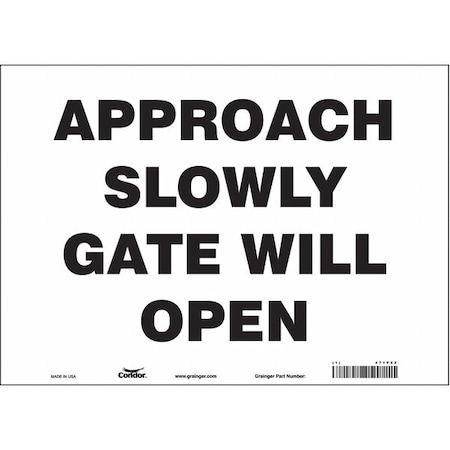 Condor Approach Slowly Gate Will Open, 14 in W x 10 in H, Horizontal Rectangle, Vinyl, 471V82 471V82