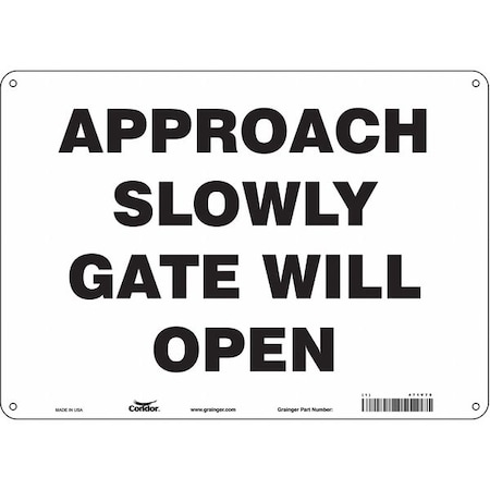 Condor Safety Sign, 10 in Height, 14 in Width, Aluminum, Horizontal Rectangle, English, 471V75 471V75