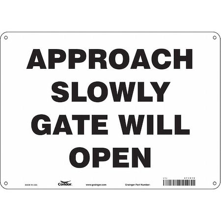 Condor Approach Slowly Gate Will Open, 14 in W x 10 in H, Horizontal Rectangle, Polyethylene, 471V79 471V79