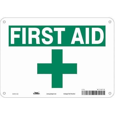 Condor First Aid, 10 in W x 7 in H, Vertical Rectangle, Polyethylene, 471V15 471V15