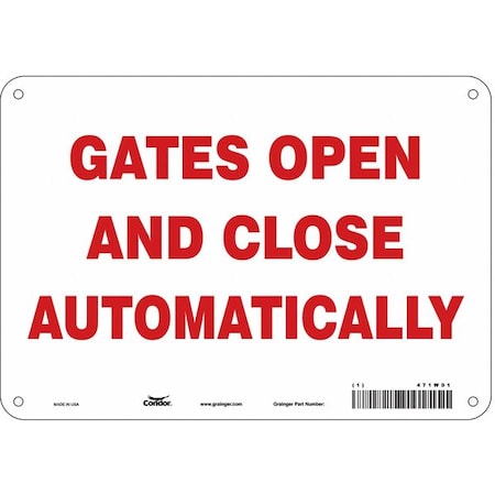 Condor Gates Open And Close Automatically, 10 in W x 7 in H, Vertical Rectangle, Polyethylene, 471W01 471W01