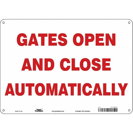 Condor Gates Open And Close Automatically, 14 in W x 10 in H, Horizontal Rectangle, Vinyl, 471W04 471W04