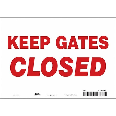 Condor Keep Gates Closed, 10 in W x 7 in H, Vertical Rectangle, Vinyl, 471W16 471W16