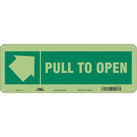 Condor Pull To Open, 14 in W x 5 in H, Vertical Rectangle, Polyethylene, 471W62 471W62