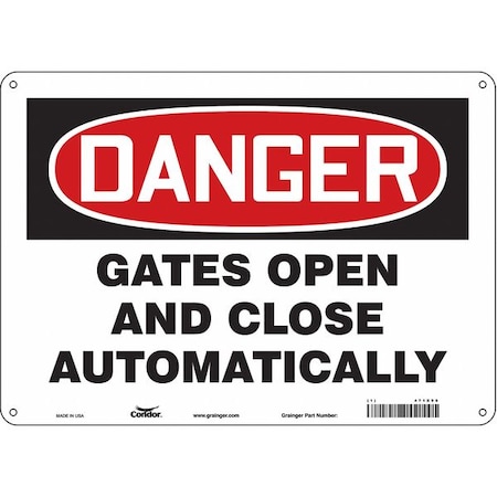 Condor Danger, Gates Open And Close Automatically, 14 in W x 10 in H, Rectangle, Polyethylene, 471X96 471X96