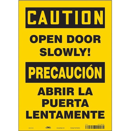 Condor Caution, Open Door Slowly!/Abrir La Puerta Lentamente, 10 in W x 14 in H, , Vinyl, 471X30 471X30