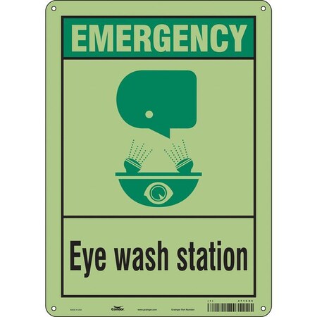 Condor Emergency, Eye Wash Station, 10 in W x 14 in H, Vertical Rectangle, Polyethylene, 471C05 471C05
