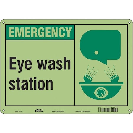 Condor Emergency, Eye Wash Station, 14 in W x 10 in H, Horizontal Rectangle, Polyethylene, 471C20 471C20