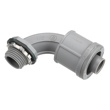 Bridgeport Fittings Conduit Fitting Connector, 1 in, Threaded, Nylon, Gray 471-PLT