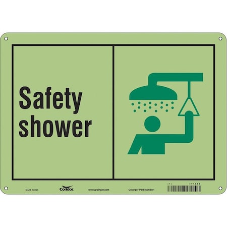 Condor Safety Shower, 14 in W x 10 in H, Horizontal Rectangle, Polyethylene, 471A02 471A02