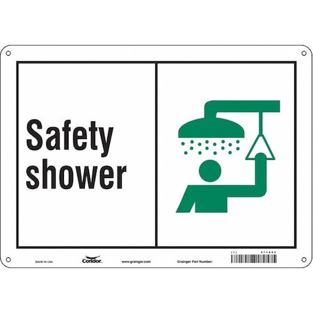 Condor Safety Shower, 14 in W x 10 in H, Horizontal Rectangle, Polyethylene, 471A04 471A04